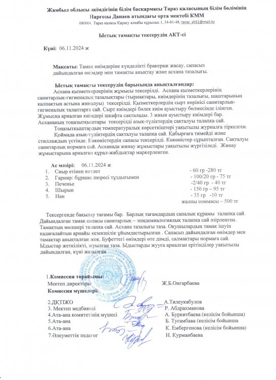 Бракераж коммиссиясының анықтамасы